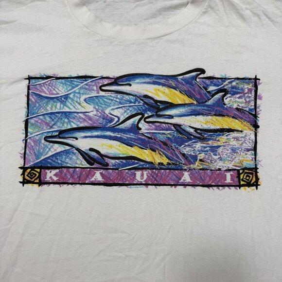 Vintage CrazyShirt Dolphin T-Shirt Large - Picture 2 of 7